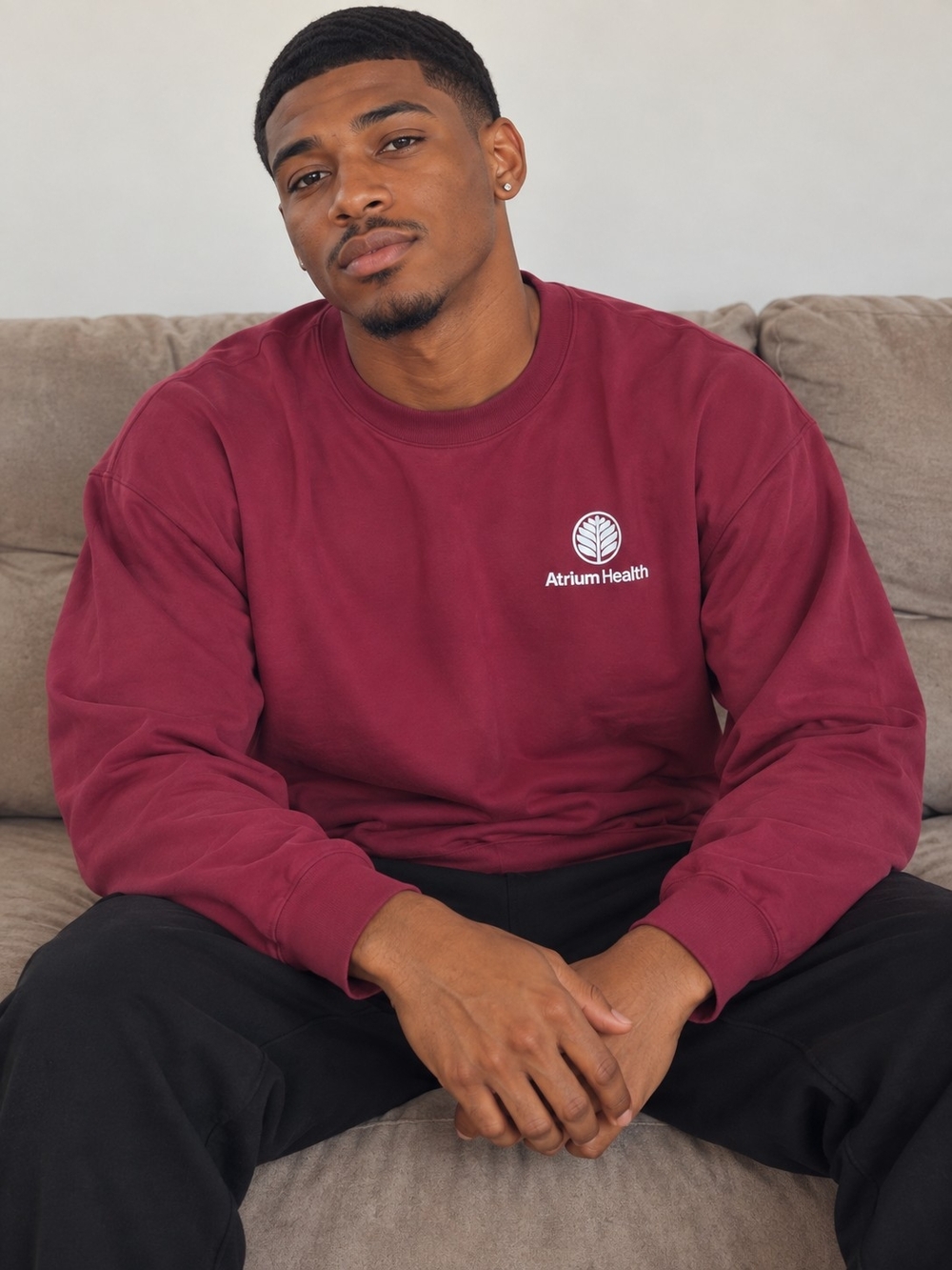 Men's Burgundy Logo Sweatshirt Like New